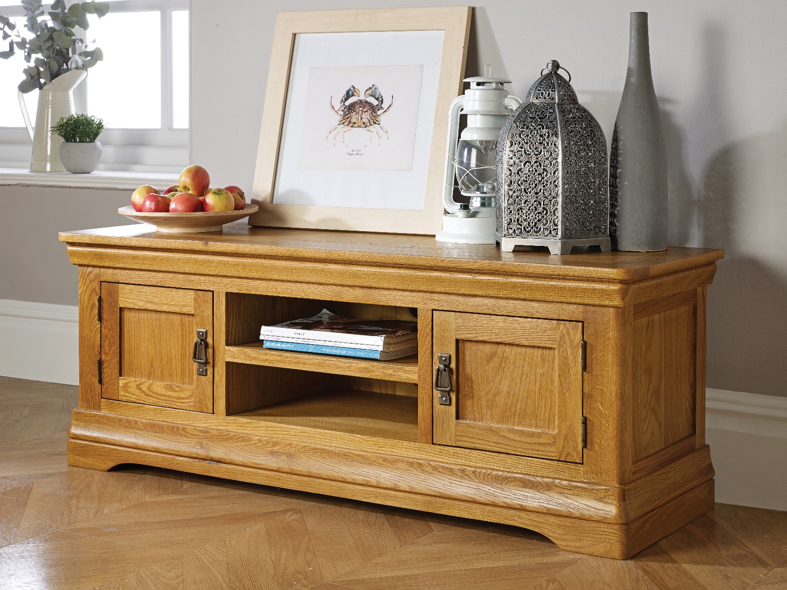 Farmhouse Large Oak TV Unit