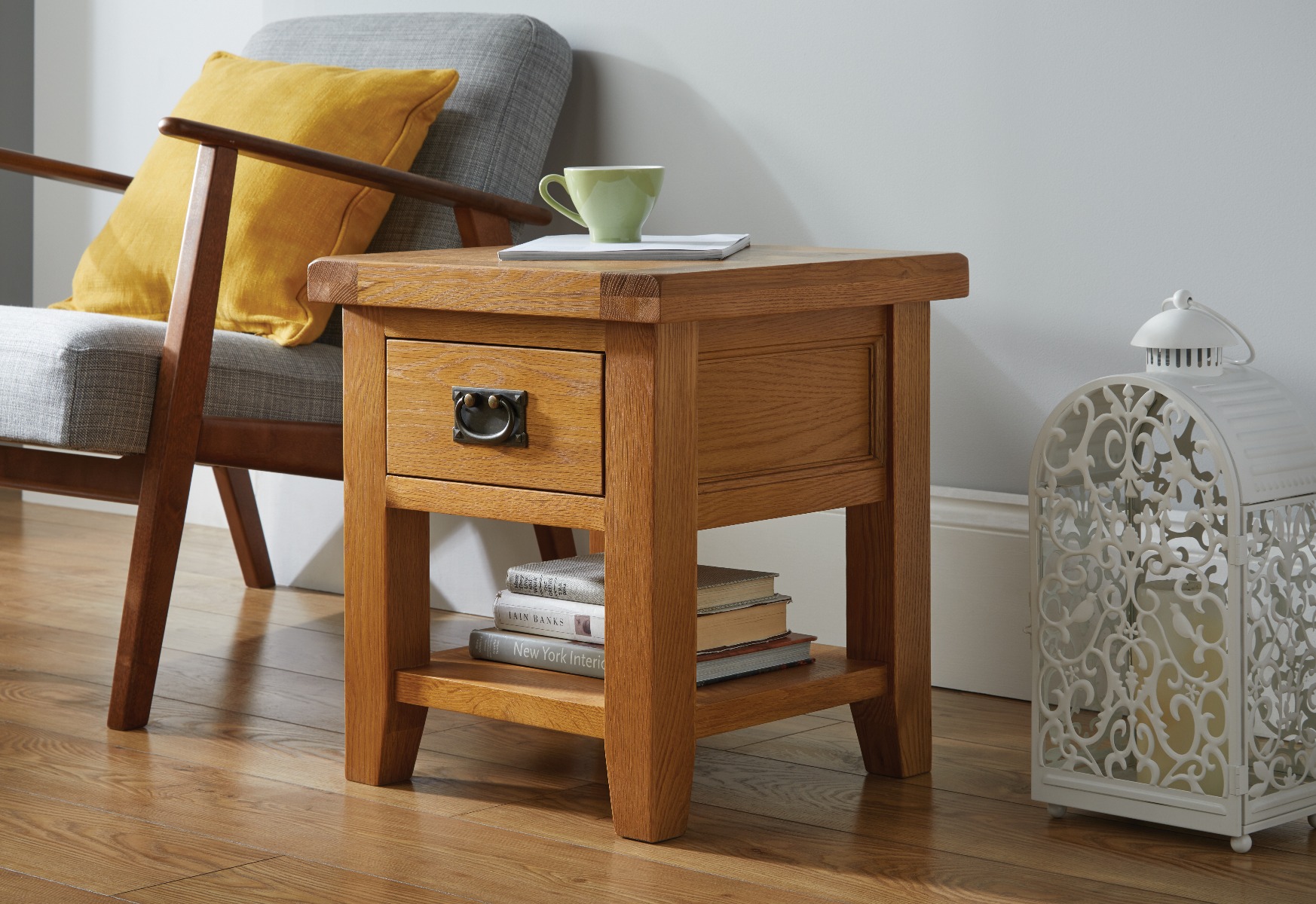 lamp table oak