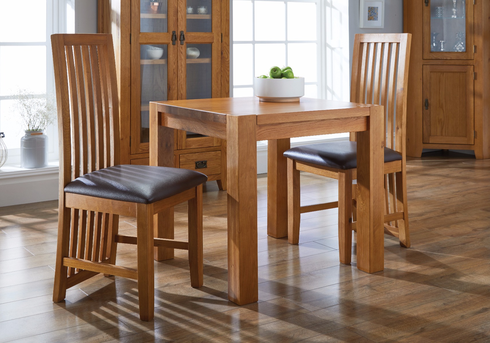 square oak table and chairs