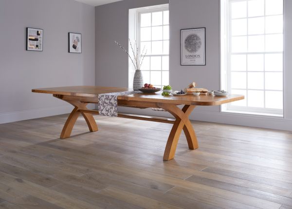 large oval extending dining table