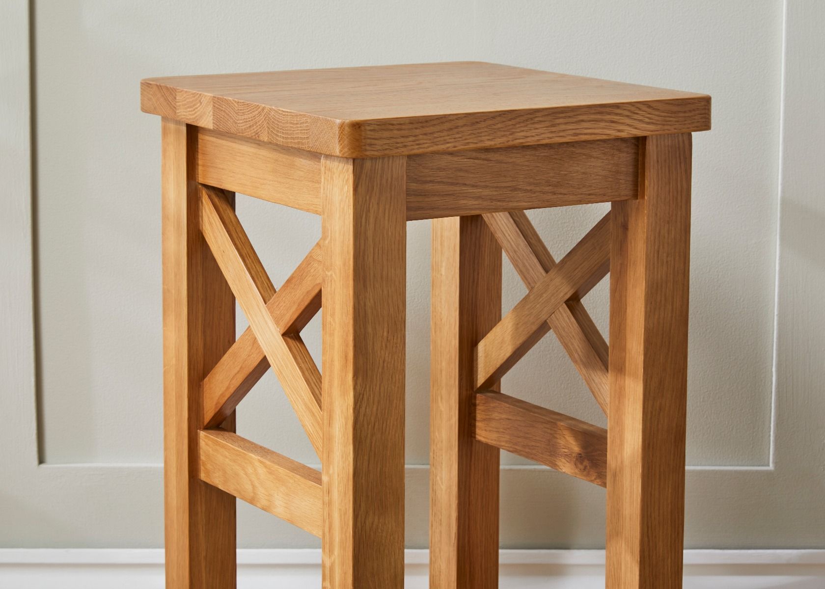 Baltic Cross Solid Oak Kitchen Bar Stool