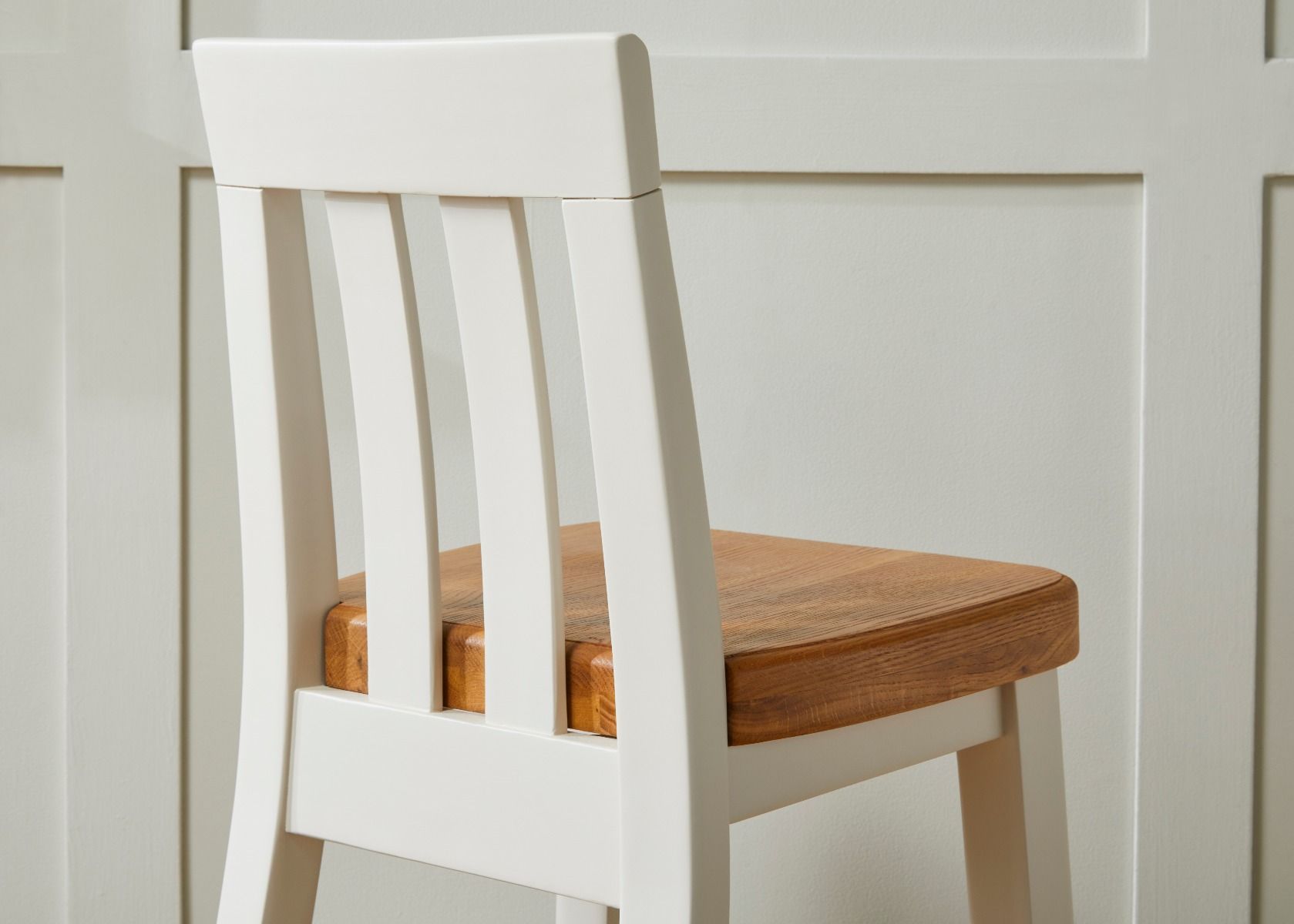 Billy Grey Painted Bar Stool With Solid Oak Seat