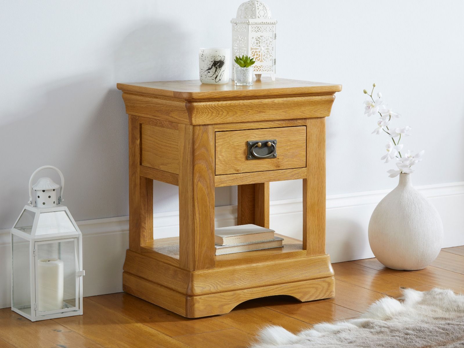 1 drawer lamp table