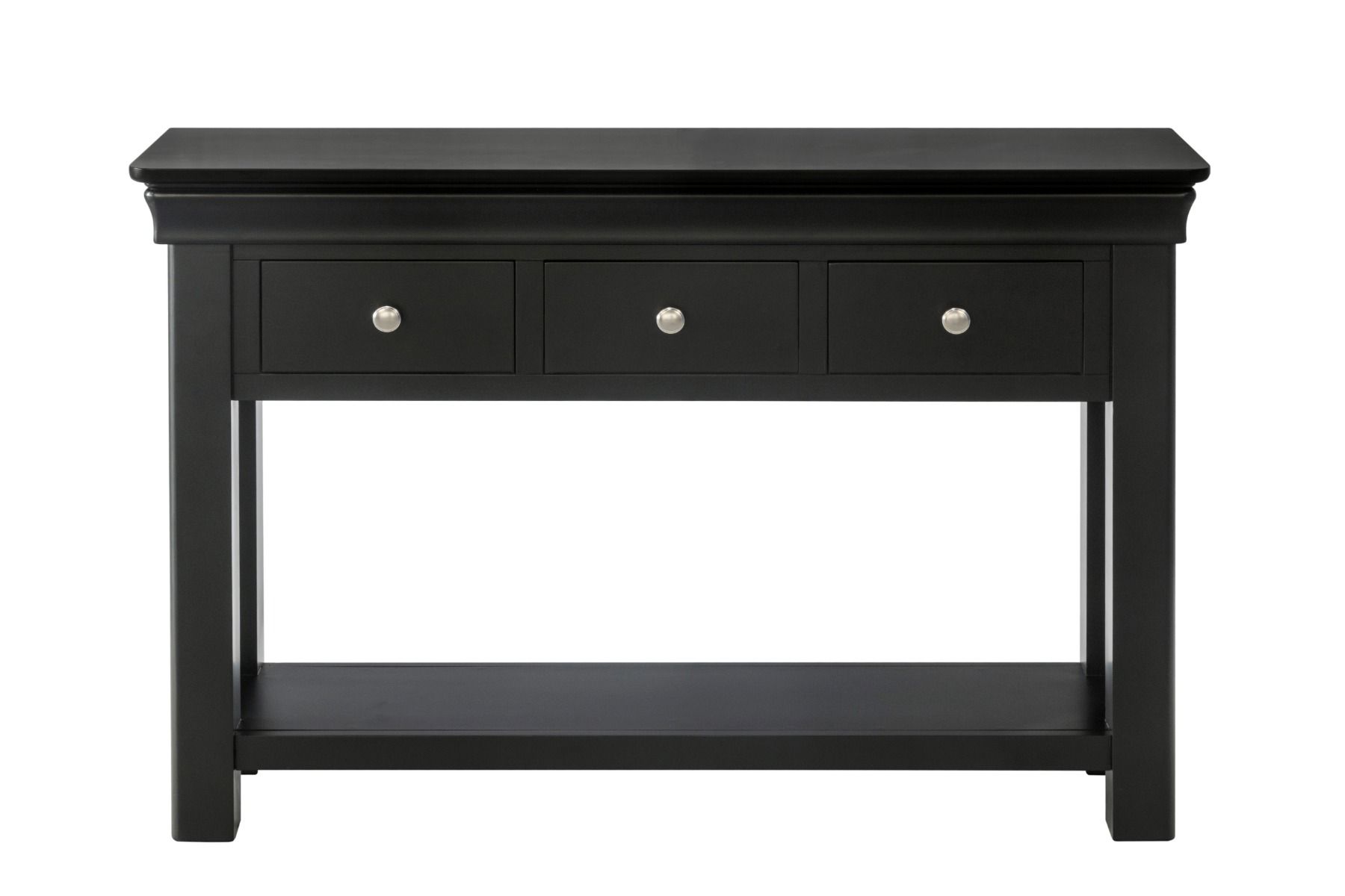 Toulouse Black Painted 3 Drawer Large Console Table