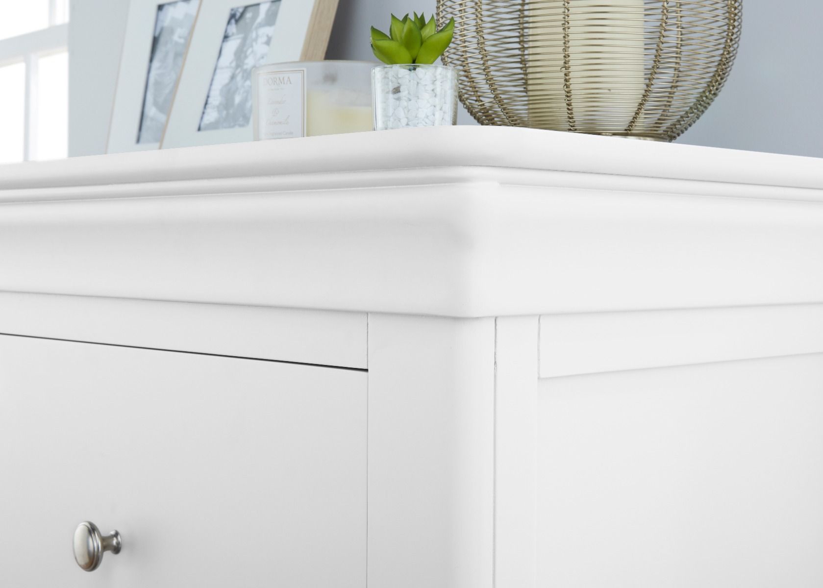 Toulouse White Painted 2 Over 2 Grande Large Chest Drawers Fully Assembled