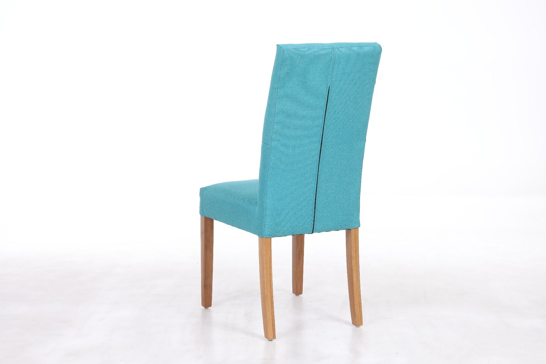 Kensington Teal Fabric Dining Chair with Oak Legs