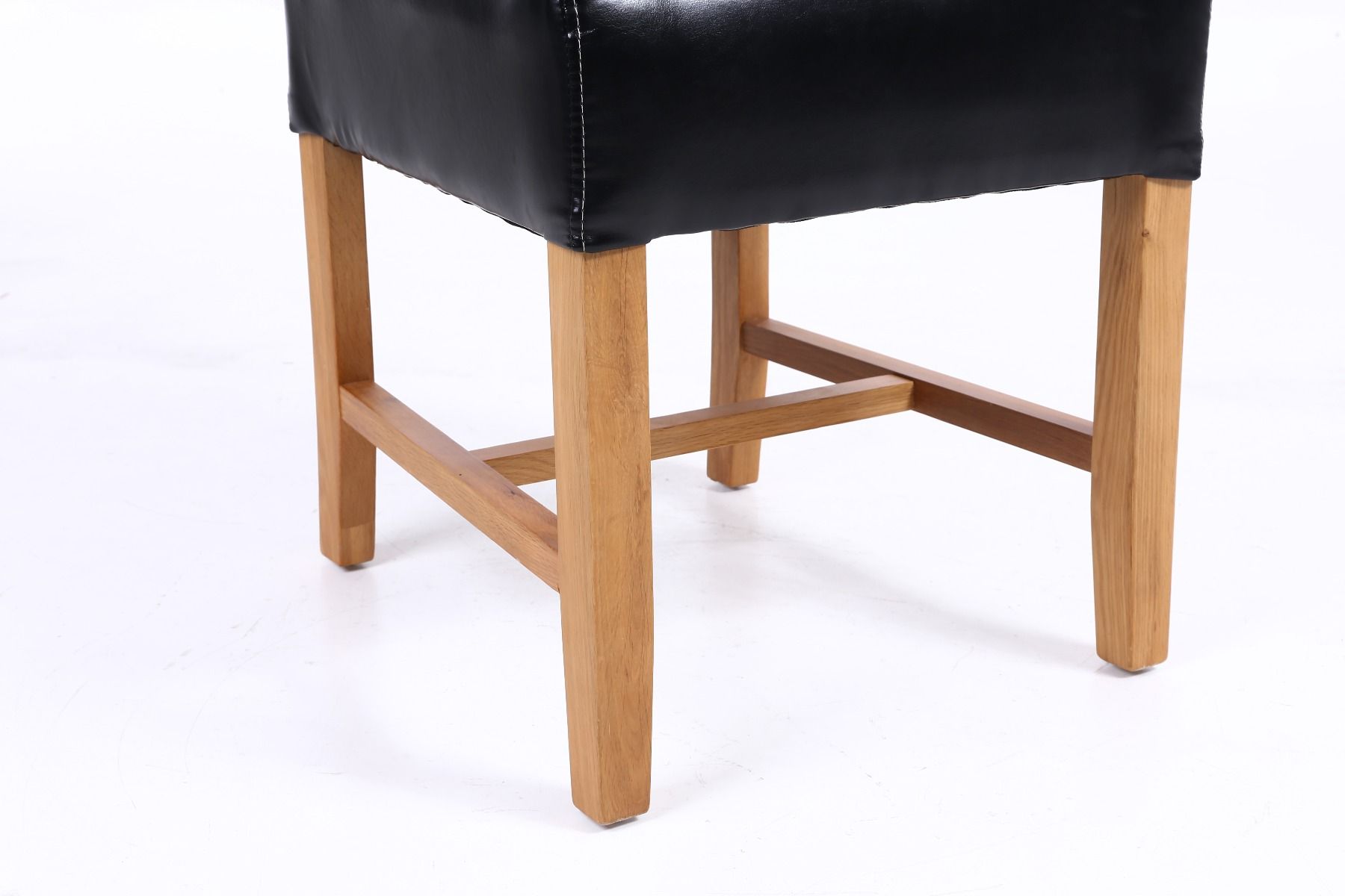 Titan Black Bycast Leather Dining Chair