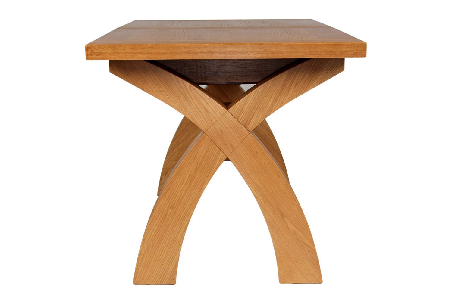 1.8m Extending Oak Dining Table Cross Leg Free Delivery Top Furniture