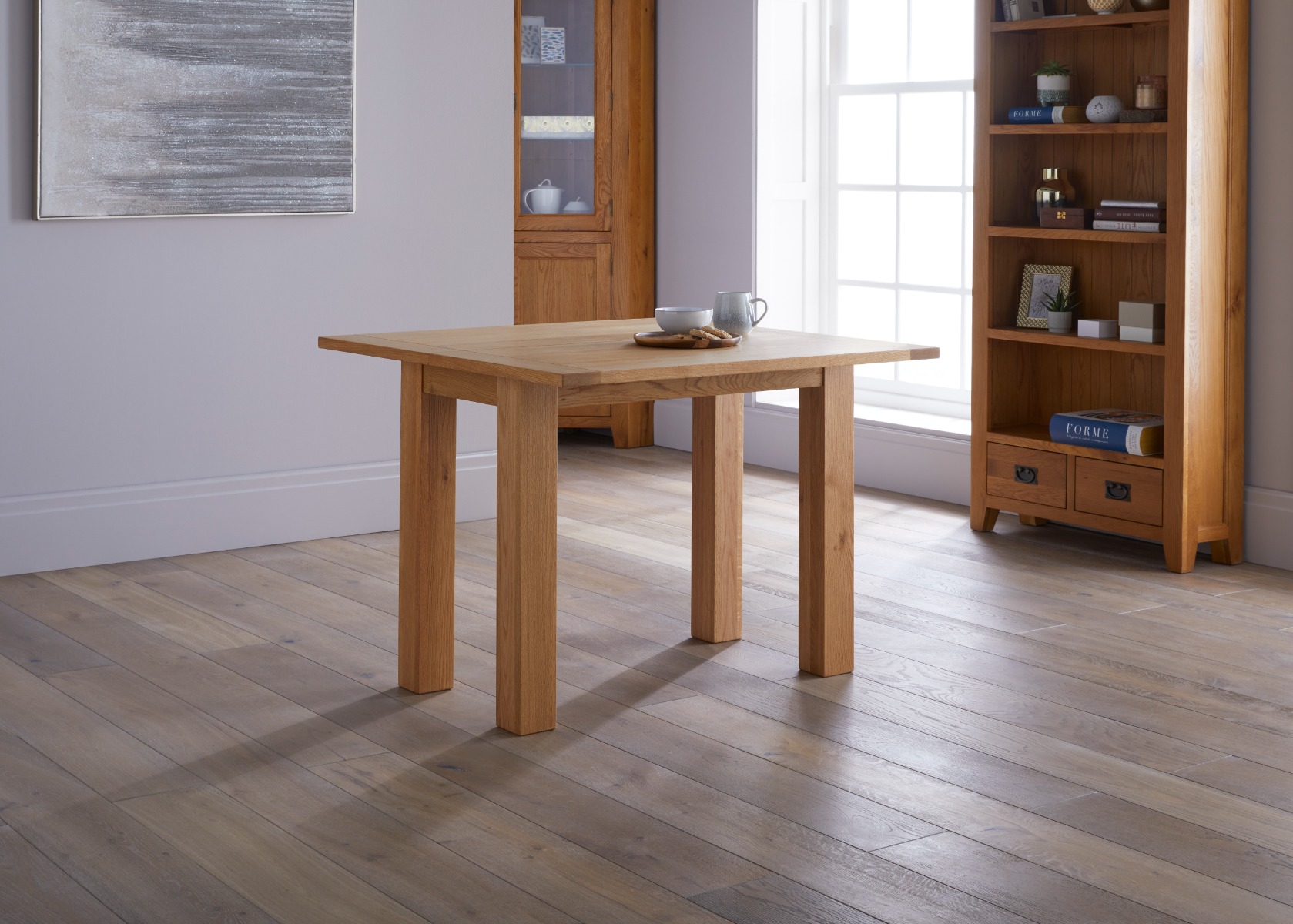 Lichfield Flip Top Square Oak Dining Table Flip Oak Table