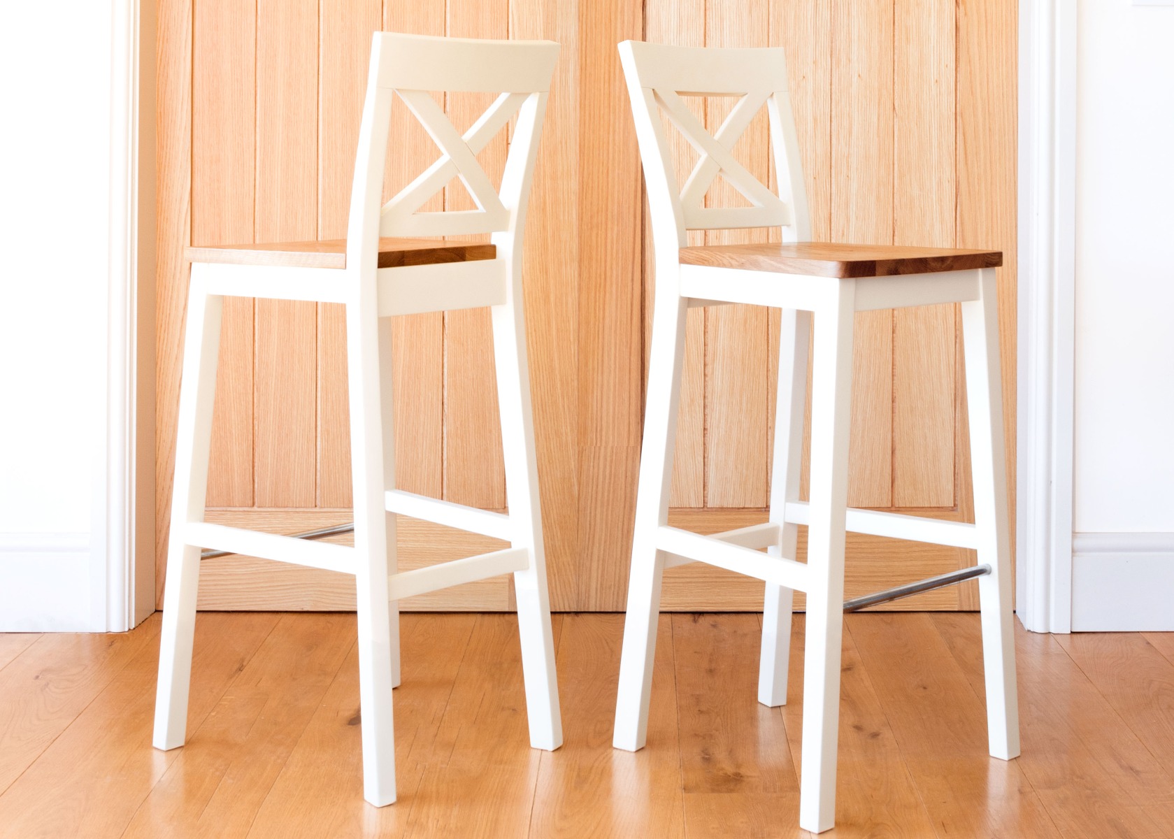 painted oak kitchen stools