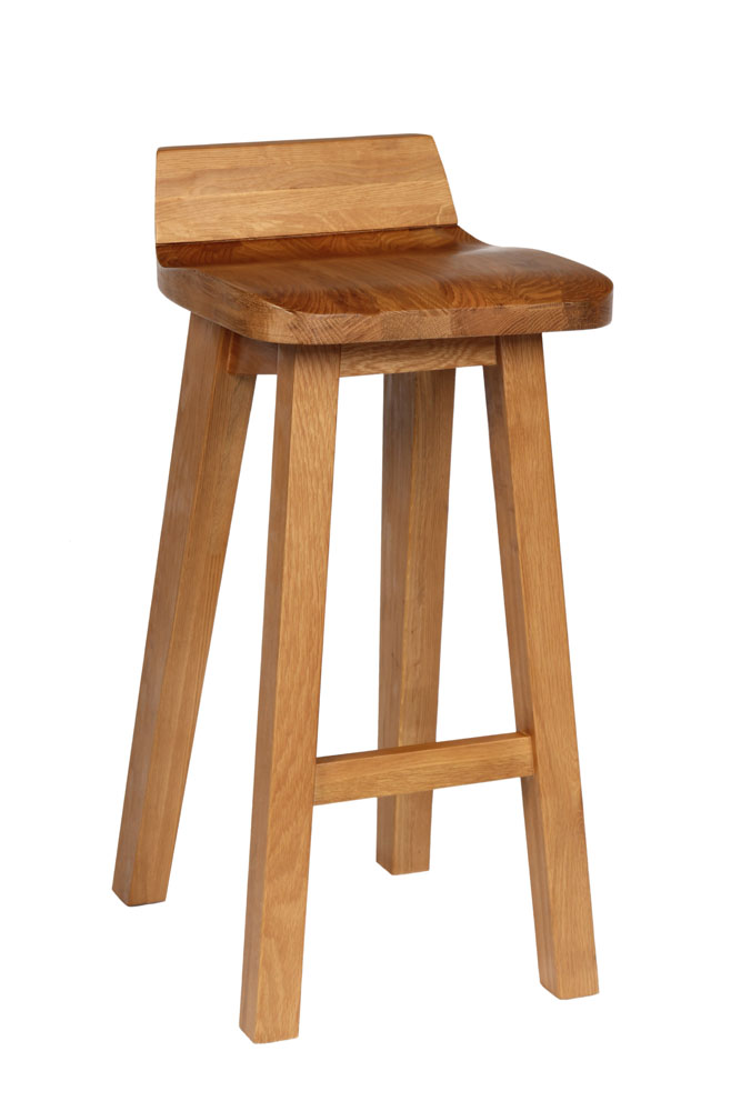 modern oak stool